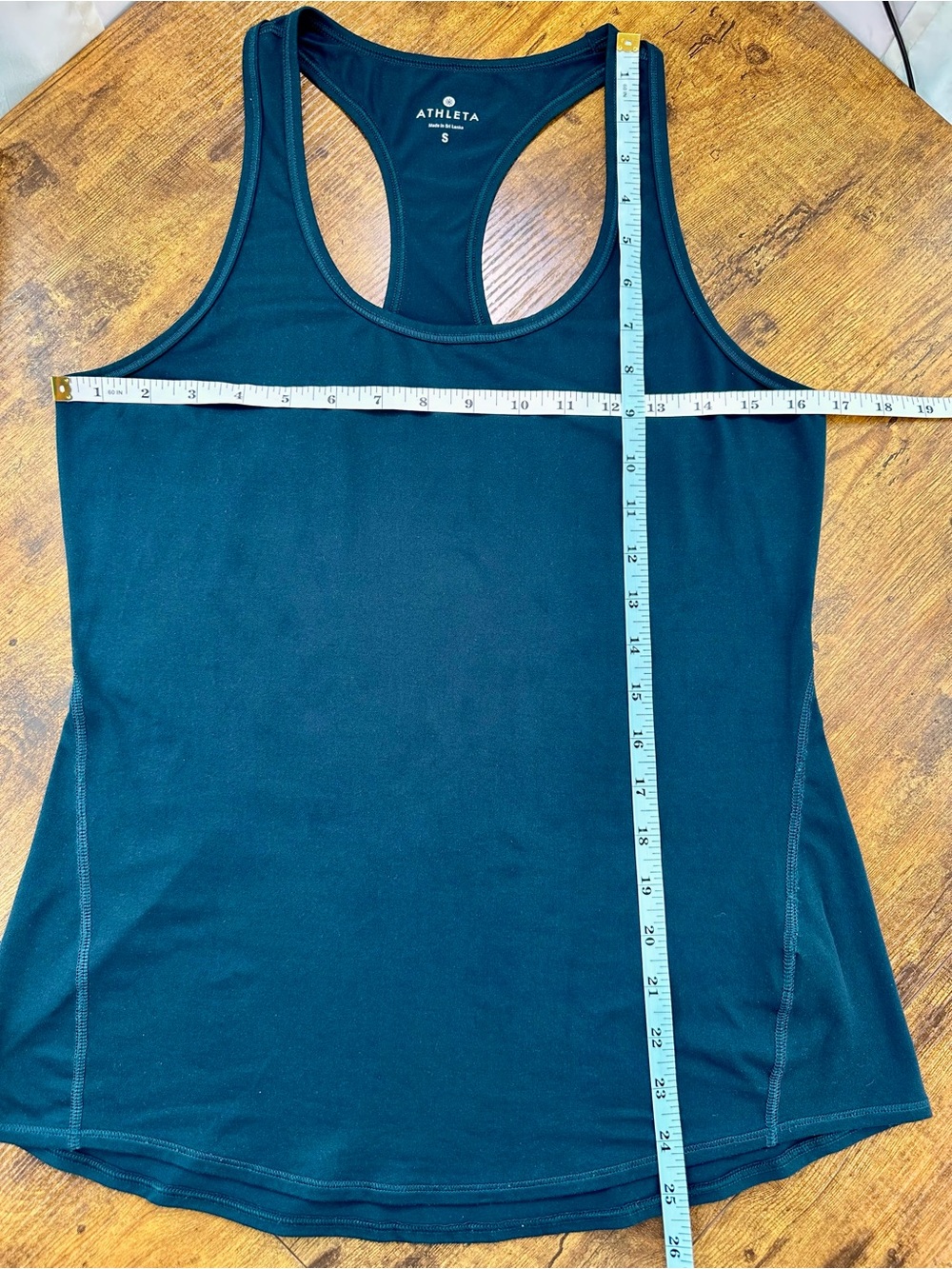 Athleta Chi Unstinkable Lightweight Scoop Racerback Tank Top, Dark Teal, Small - Picture 9 of 11